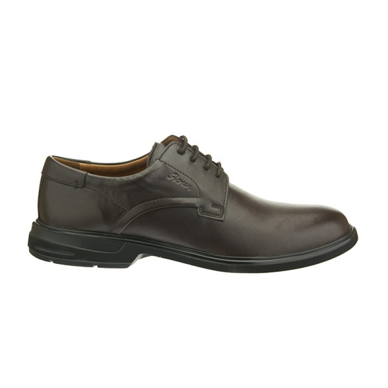 Sioux mens Lace Shoe | Punjo-XL in Dark Brown